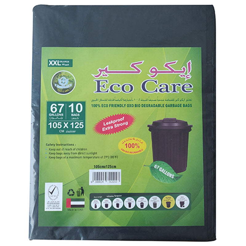 Eco Care Black HD Garbage Bags Sheet 105 X 125 cm
