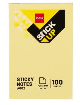 Deli Sticky Notes  3''×4'' 100 Sheets Yellow DL-WA00453