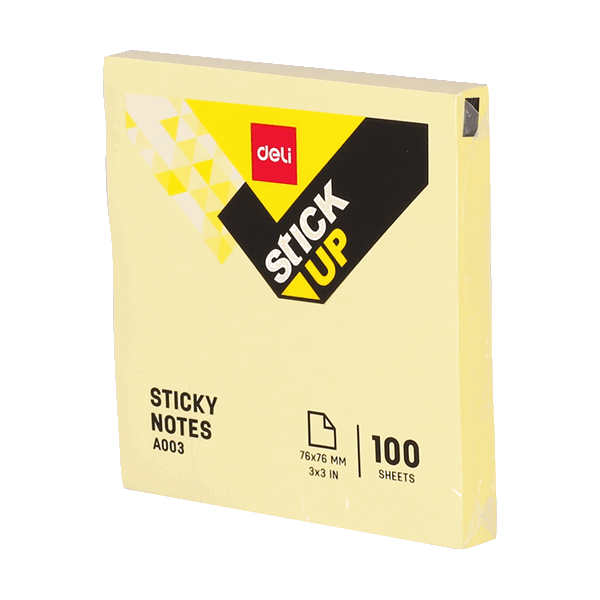 Deli Sticky Notes 3''×5'' 100sheets Yellow DL-WA00553