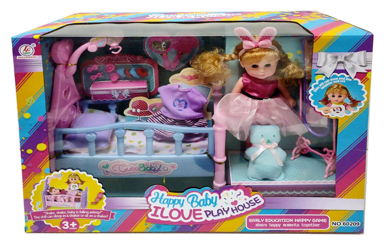 Happy Baby Play House With Doll