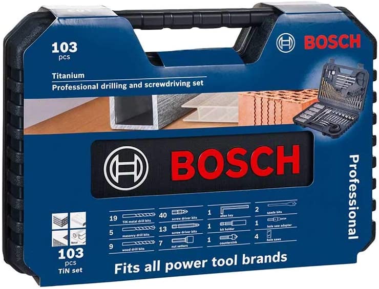 Bosch Drill Bit Set 103 Pcs Wood/Metal/Masonry BO2608594070
