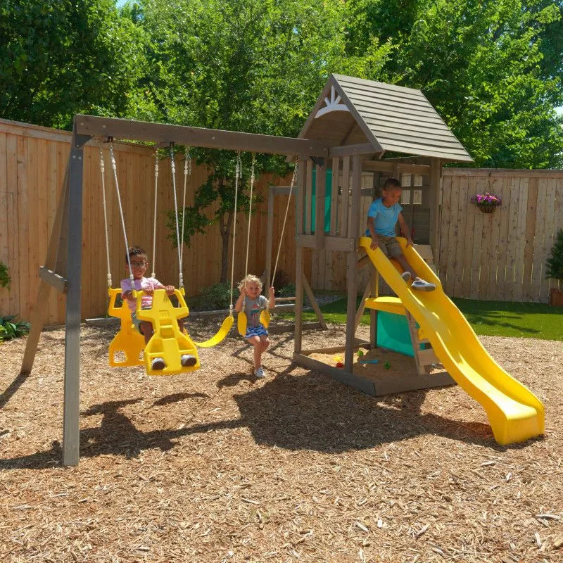 Kidkraft Hampton Wooden Swing Playground Sets