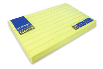 Maxi Sticky Notes Yellow 75mm x 125mm 100 Sheets
