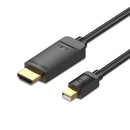 Vention 4K Mini DisplayPort to HDMI Cable 3M Black HAHBI
