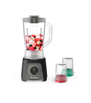 Moulinex Blendeo, 450W, 1.5L, 2 attachments Grinder & Chopper + Extra Jar & Blade, Black Finish - Made in Egypt LM2CR8M1