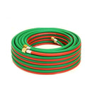 Techweld, Hose Twin 1/4" X 50ft, Red+Green With Brass Adaptor