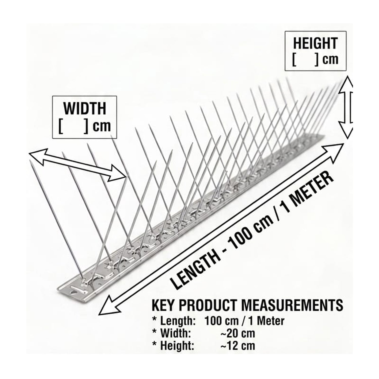 Stainless Steel Bird Spike - 100CM length | Household Utilities Stainless Steel Bird Spike - 100CM length | Household Utilities