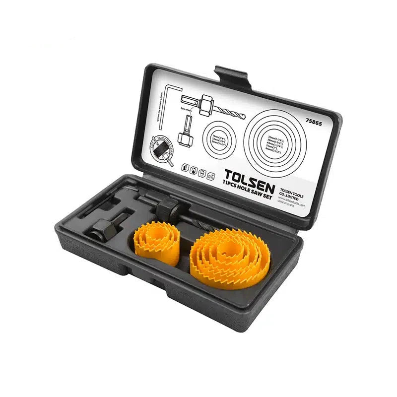 Tolsen 11pcs Hole Saw Set 75865 | Tools Tolsen 11pcs Hole Saw Set 75865 | Tools