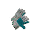 Orris Leather Working Gloves 111 Working Leather Double Palm Green Colour