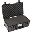 Pelican 1535 AirWF Wheeled Carry-On Hard Case with Foam Insert (Black) 015350-0002-110