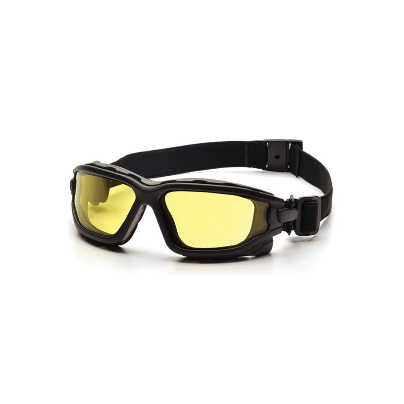 Pyramex Force Safety Glasses Black Frame With Amber Anti Fog Lens 48 G SB7030SDT