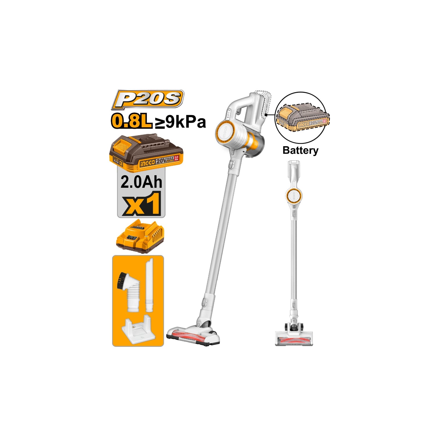 INGCO Cordless Vacuum Cleaner CVLI2006 | Home Appliance