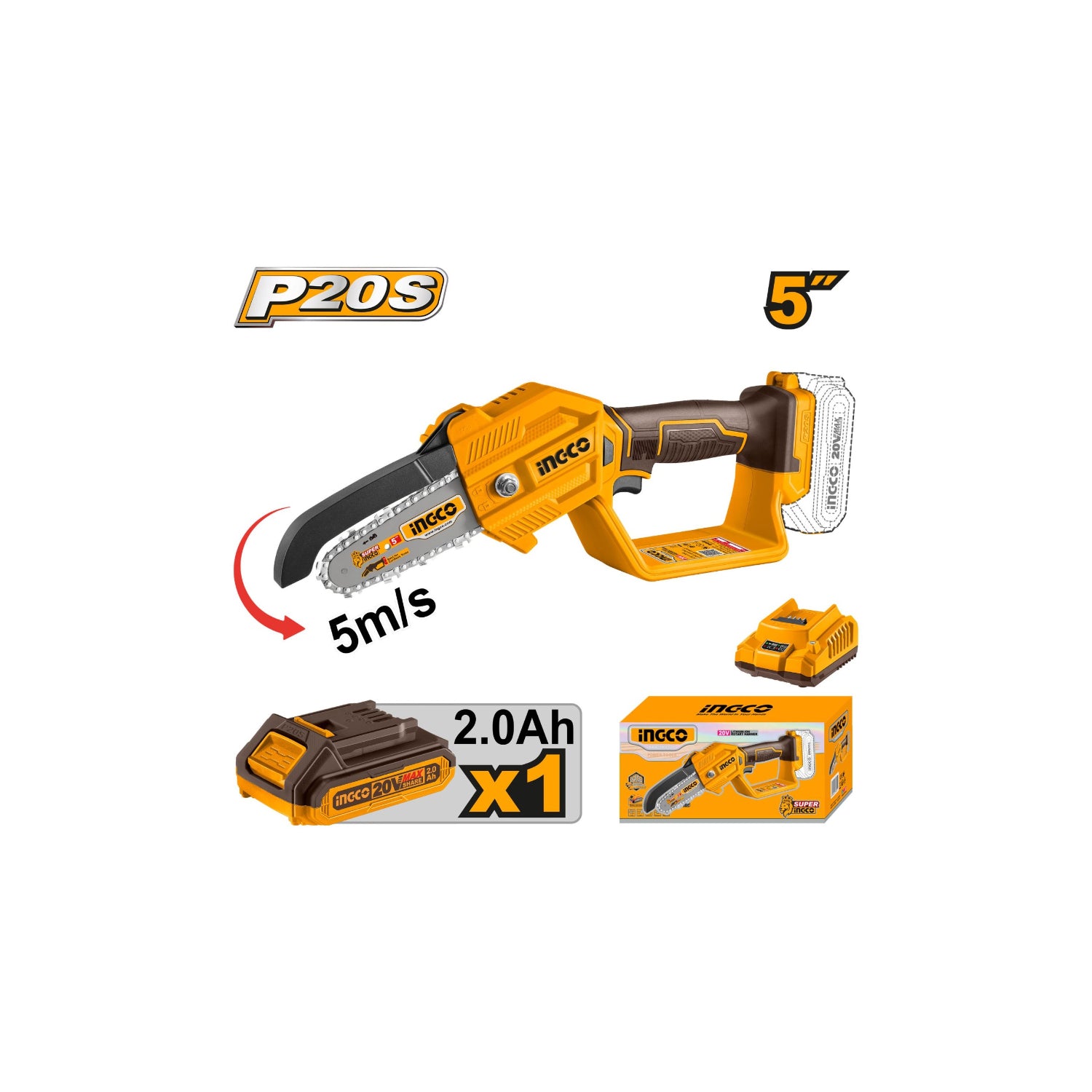 INGCO Cordless Pruner Saw 20V CGSLI20581 | Tools INGCO Cordless Pruner Saw 20V CGSLI20581 | Tools