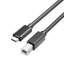 Unitek Type-C to USB-B Printer Data transfer Charging cable C14140ABK