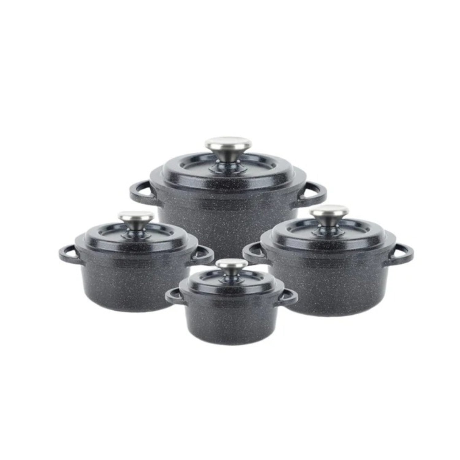 Core SS22 Granite Cookware Collection Pots 8 Pcs Set 1.9 L + 2.6 L + 5.2 L + 7.6 L Black TLA003 | Kitchen Appliance Core SS22 Granite Cookware Collection Pots 8 Pcs Set 1.9 L + 2.6 L + 5.2 L + 7.6 L Black TLA003 | Kitchen Appliance