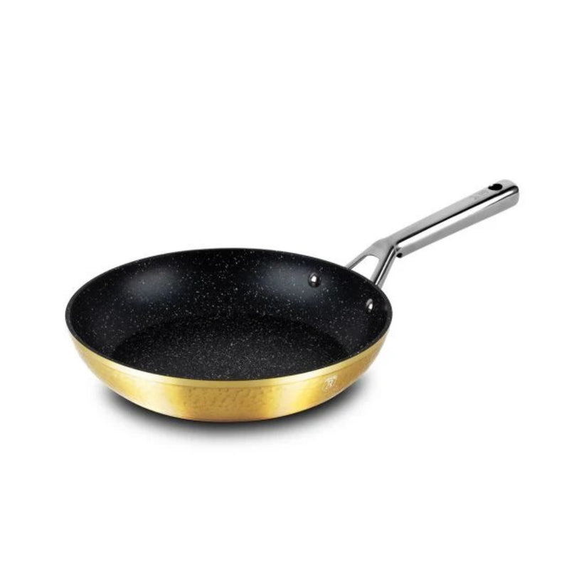 Berlinger Haus Hammered Frypan With Stainless Steel Handle Gold Color