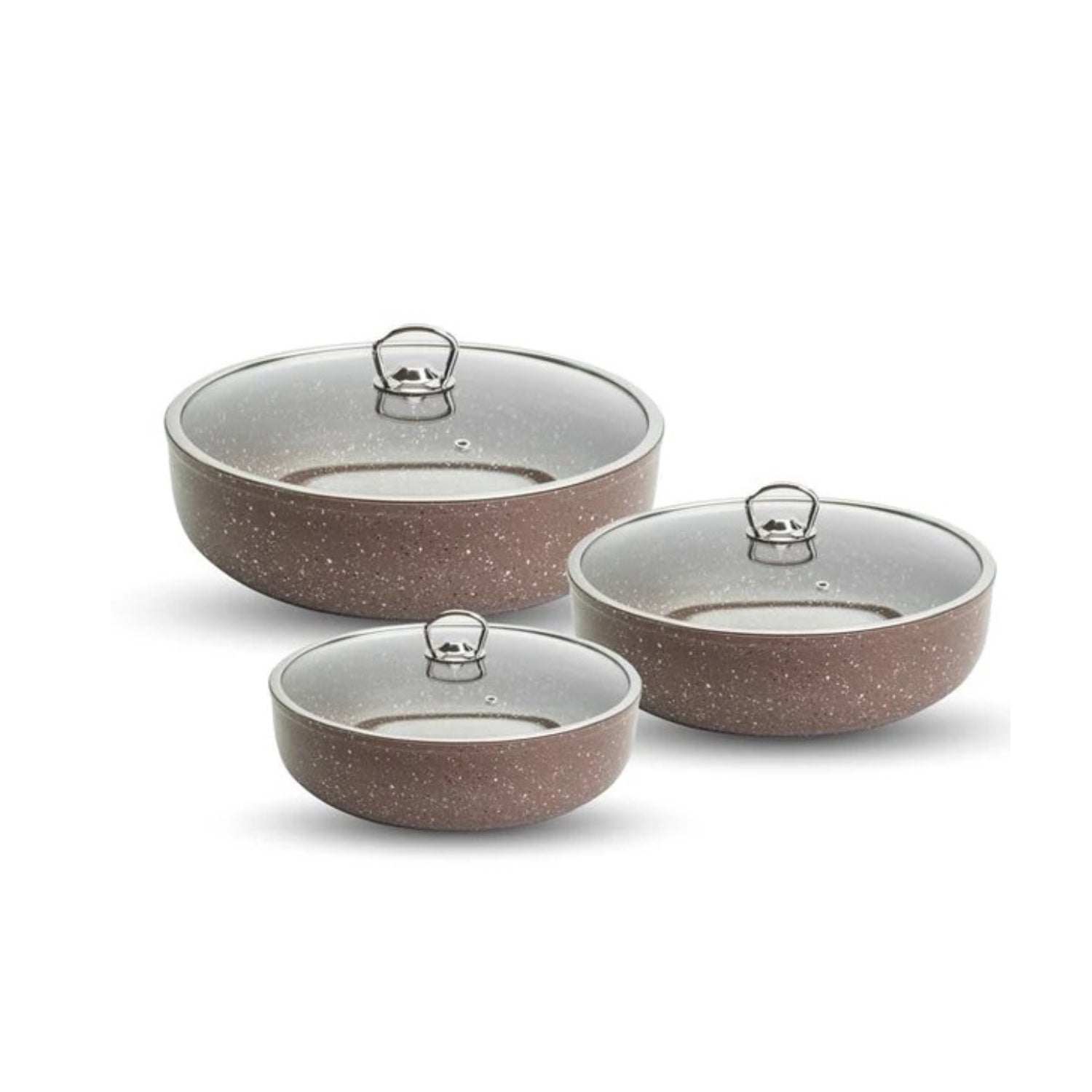 Saflon Tray 6 Pcs 30+28+26 With Glass Lid TSA091 | Kitchen Appliance