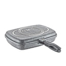 O.M.S. Granite Double Sided Multi Functional Triangle Grill Pan 36cm Gray TOM004