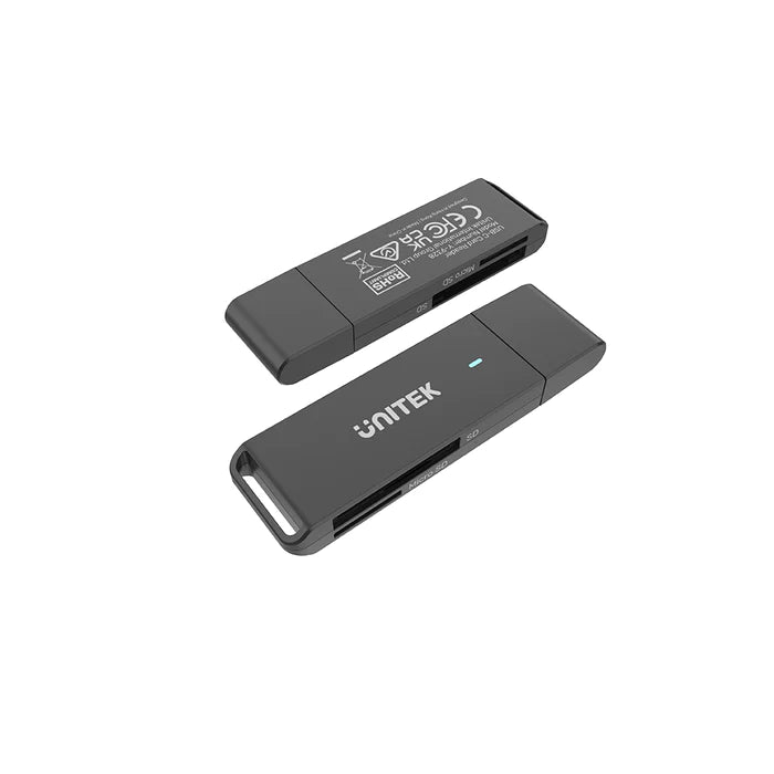 Unitek USB 3.0 USB C to Micro SD/SD Card Reader, Black Y-9328