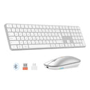 Meetion iKey C230 Wireless Ultra-thin Apple Keyboard and Mouse Combo Wireless and Bluetooth with Rechargeable Battery