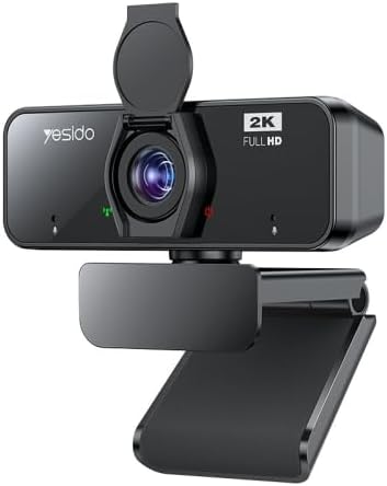 Yesido KM14 2K 4.0MP HD Autofocus, Built in Microphone USB Webcam, Cable Length 1.5m