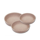 O.M.S. Granite 3 Pcs Oven Tray Set 34+32+28 Cm Brown TOM007