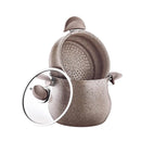O.M.S. Granite Couscous Set Top Pot 24 Cm + Bottom Pot 24cm Brown TOM009