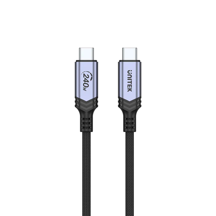 Unitek 2M USB Type-C 240W 48V 5A Power Delivery 3.1 Braided Charging Cable C14110GY-2M | Computer Accessories Unitek 2M USB Type-C 240W 48V 5A Power Delivery 3.1 Braided Charging Cable C14110GY-2M | Computer Accessories