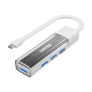 Unitek Bi-Directional USB-C/USB-A 5Gbps Hub (4*USB-A), White, With Detachable USB Cable, Works with USB-A and USB-C H1319AWH