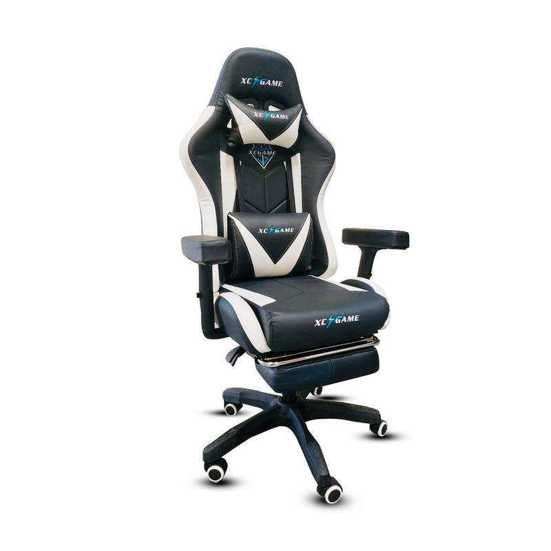 Gaming Chair With Footrest GFY102-BW Black White