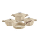 O.M.S. Die-cast Dodeca 7 Pcs Cooking Set Pots Cream TOM023