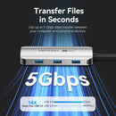 Vention USB-C to HDMI, USB 3.0 x3, RJ45, PD Docking Station 0.15M Gray Aluminum Alloy Type TQHHB