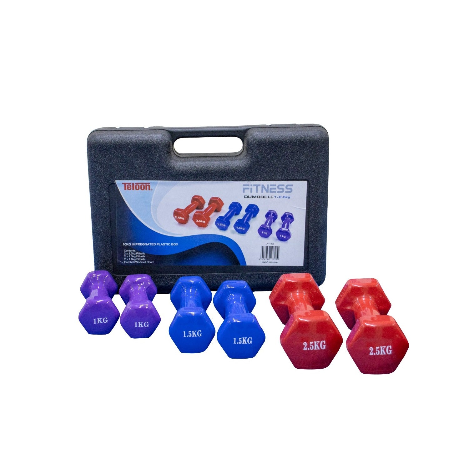 Teloon Soft Dumble Set LN-1303 - 10kg | Fitness Teloon Soft Dumble Set LN-1303 - 10kg | Fitness