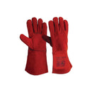 Weldman Model RG-01 Welding Leather Gloves  Red With Piping 82GLOV-WM-R