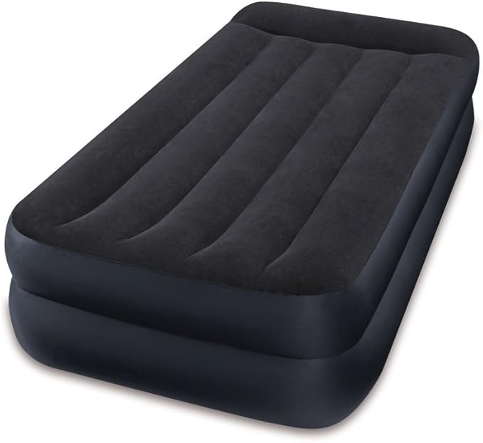 Intex Twin Pillow Rest Raised Airbed With Fiber-Tech BIP (W/220-240v Built-in Pump) 42164122