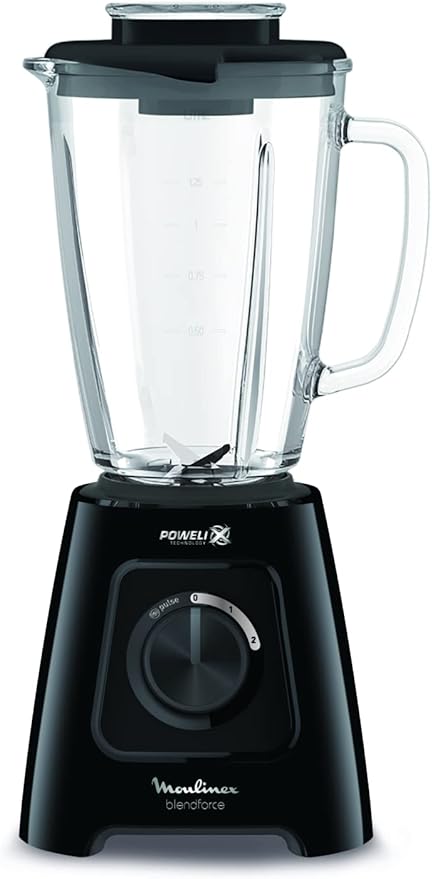 Moulinex Blendforce Blender 600 W , 1 Attachement, 2 Ltrs, Ice Crush  + 1.75 Ltr Extra Glass Jar LM42R827 | Kitchen Appliances