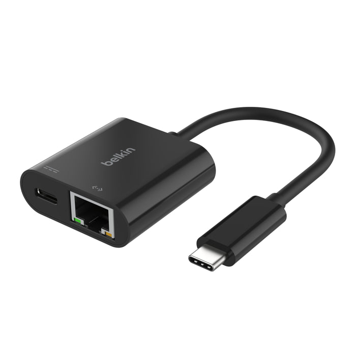 Belkin Connect USB-C To Ethernet + Charge Adapter 100W INC019btBK | Power Adapter & Charger Accessories