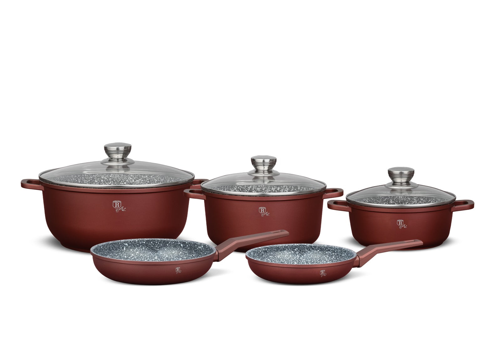 Berlinger Haus Cerastone 8 Pcs Cookware Set Frypan 20 + 24cm + Casseroles With Lids 20cm (2.2 L) + 24 Cm (3.5 L) + 28cm (5.35 L) TBH326 | Kitchen Appliance Berlinger Haus Cerastone 8 Pcs Cookware Set Frypan 20 + 24cm + Casseroles With Lids 20cm (2.2 L) + 24 Cm (3.5 L) + 28cm (5.35 L) TBH326 | Kitchen Appliance