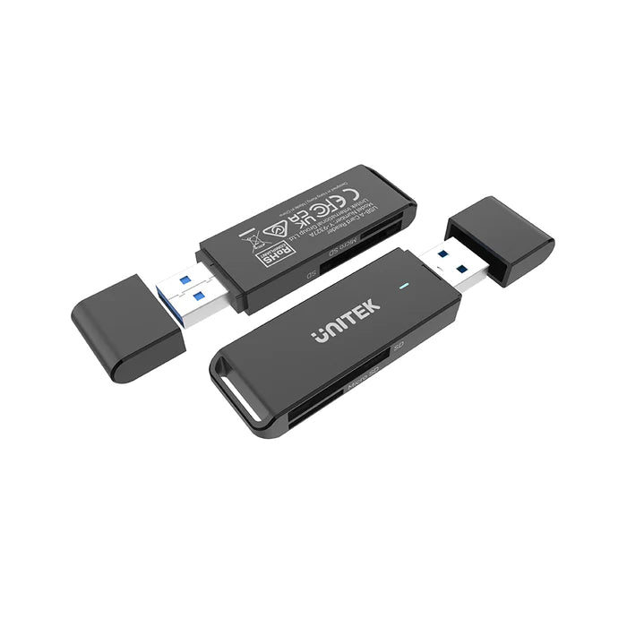 Unitek USB 3.0 USB A to Micro SD/SD Card Reader, Black Y-9327A