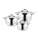O.M.S. 6 Pcs Stainless Steel Cookware Set Pots 24+ 26 + 30cm TOM043