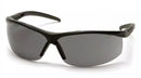 Pyramex Pacifica Safety Goggles Black Frame Grey Cushioned Brow Protector with Gray Lens 29g SB3420S