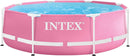 Intex 2.44m x 76cm Pink Metal Frame Pool 42128292