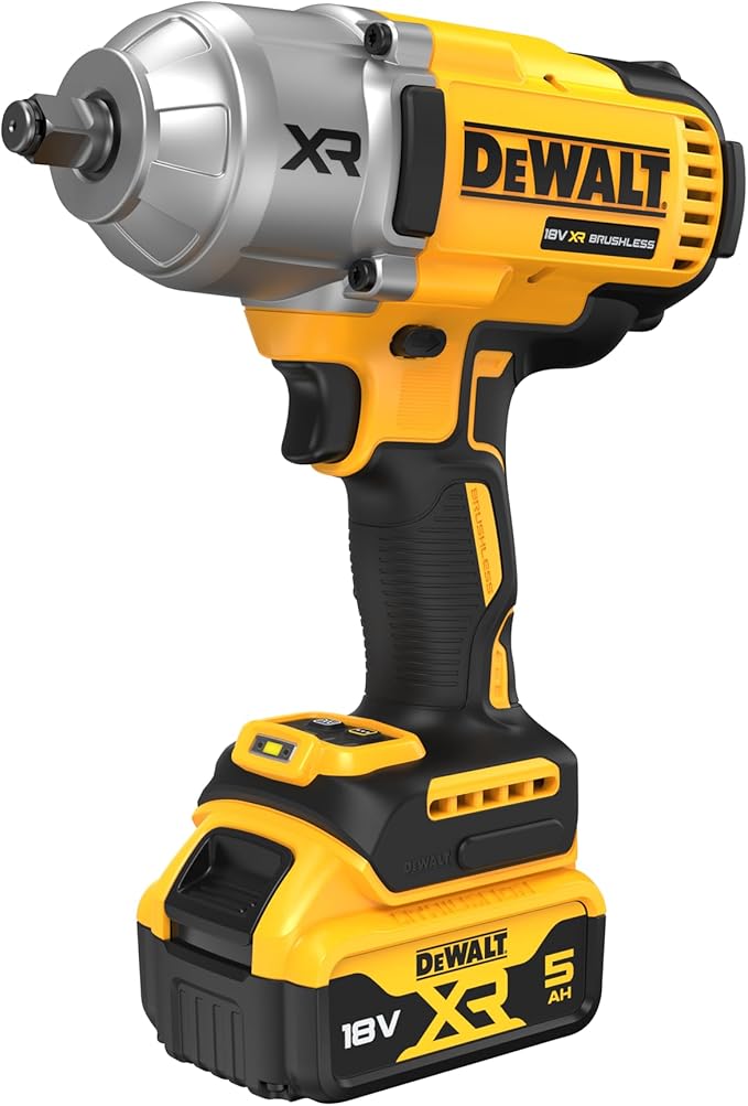 Dewalt 18V Brushless ½" Impact Wrench 2 Battery 5.0 Ah + Charger 1396Nm DCF900P2-GB