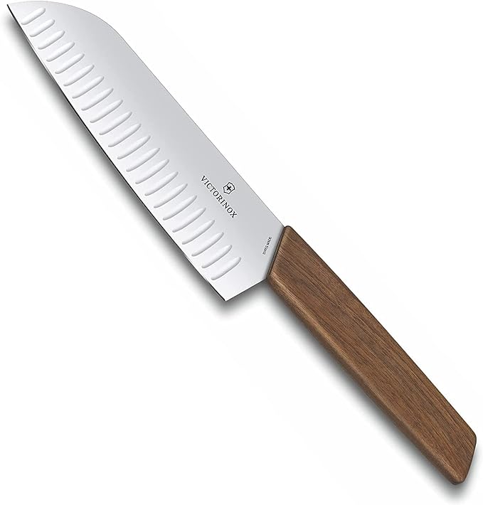 Victorinox Cutlery Swiss Modern Santoku Knife With Walnut Wood Handle 6.9050.17KG | Kitchen Appliance Victorinox Cutlery Swiss Modern Santoku Knife With Walnut Wood Handle 6.9050.17KG | Kitchen Appliance
