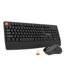 Meetion 2.4G Wireless Ergonomic Keyboard Mouse Combo - Black MT-C4130