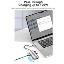 Vention USB-C to HDMI, USB 3.0 x3, RJ45, PD Docking Station 0.15M Gray Aluminum Alloy Type TQHHB