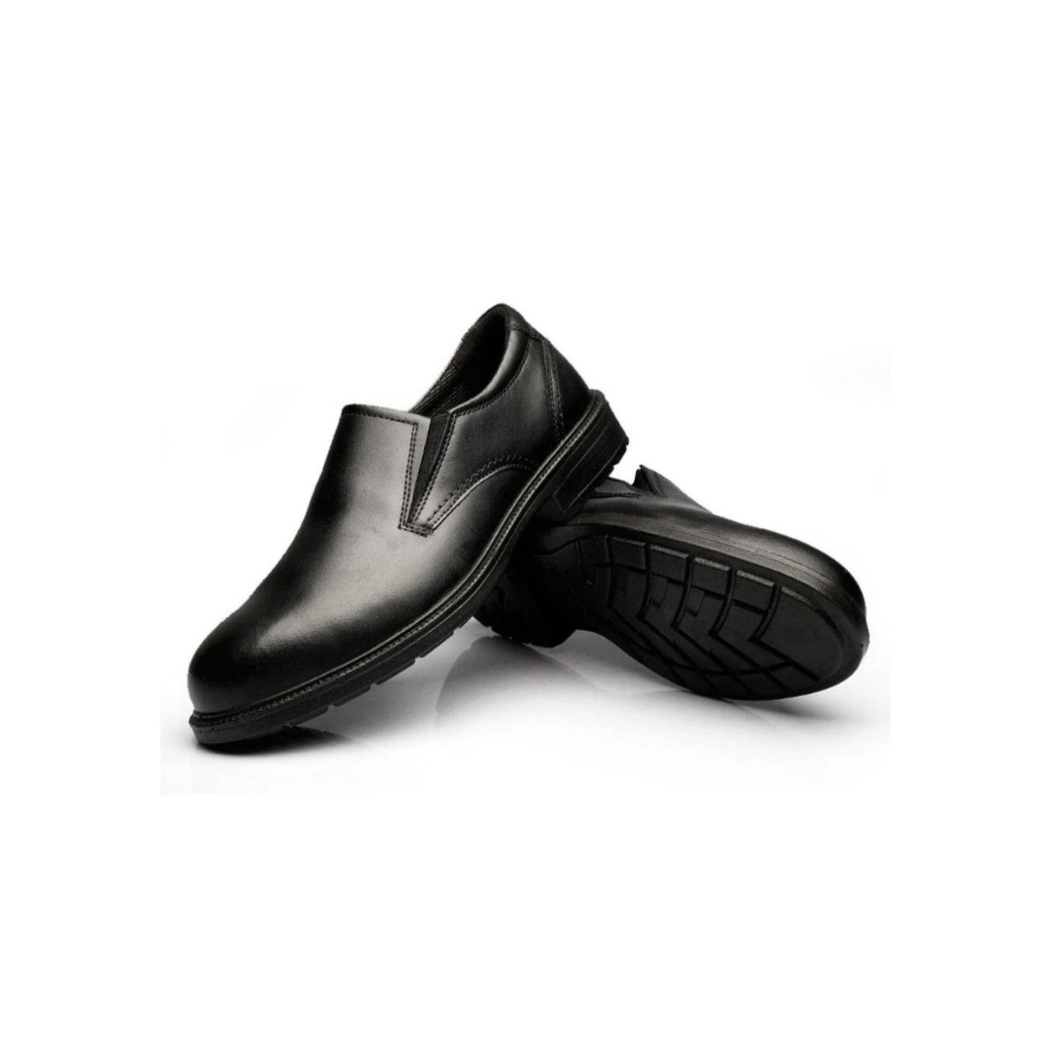 Jackbaggio Men's Black Slip On Oxford Work Shoe 8815 | Safety Shoes