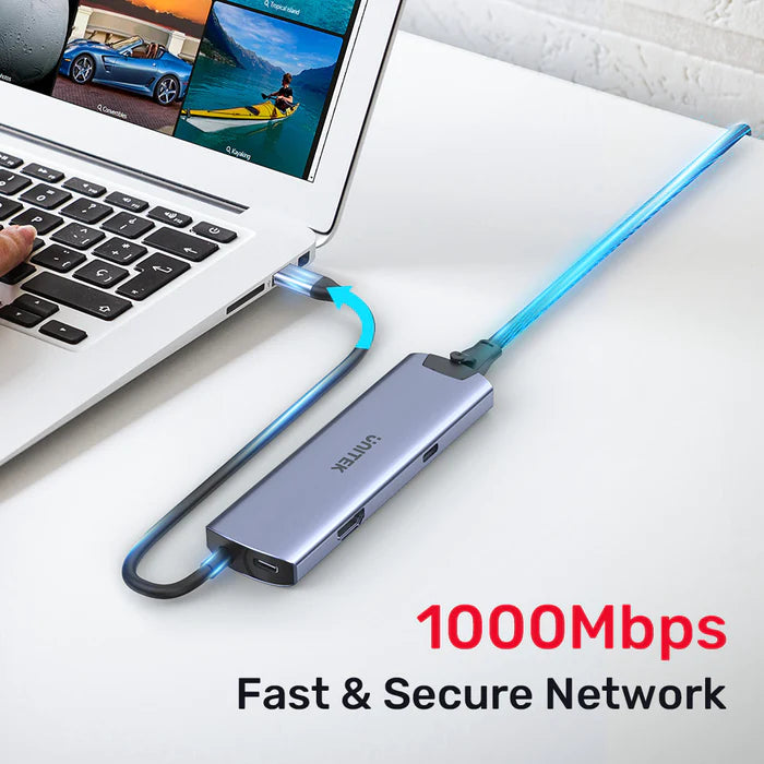 Unitek 6-in-1 USB-C 5Gbps Hub (2*USB-A 5Gbps + USB-C 5Gbps + HDMI 4K 30Hz + Gigabit Ethernet + PD 100W), Space Gray, Unitek Gift Box H1112F | Computer Accessories Unitek 6-in-1 USB-C 5Gbps Hub (2*USB-A 5Gbps + USB-C 5Gbps + HDMI 4K 30Hz + Gigabit Ethernet + PD 100W), Space Gray, Unitek Gift Box H1112F | Computer Accessories