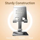 Vention Articulating Desk Phone / Tab Stand with 360° Rotatable Base Gray Aluminium Alloy Type KSDH0