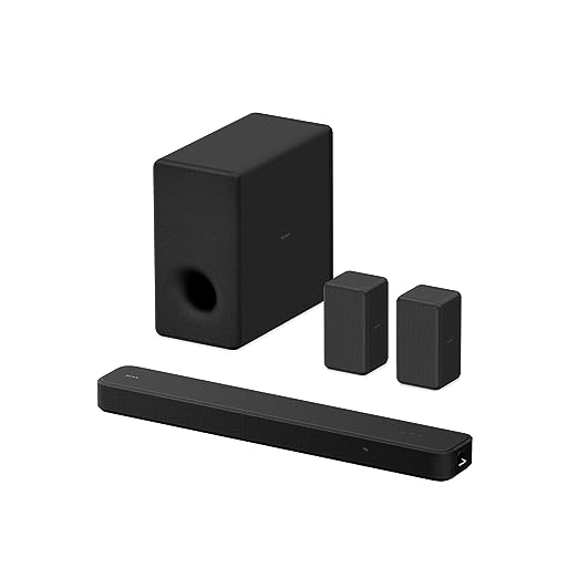 Sony 5.1ch Dolby Atmos Compact Soundbar Home Theatre System with SA-SW3 Wireless Subwoofer and SA-RS3S Rear Speaker HT-S2000